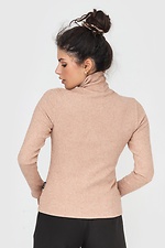 Basic knitted ribbed golf turtleneck in beige DANNA Garne 3041095 photo β4