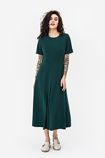 Классическое платье ADA темно-зеленого цвета с широкой юбкой Garne 3042095 фото №1
