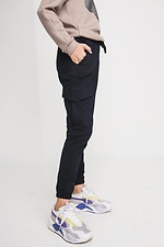 Детские джинсовые брюки карго CODE-D зауженные на манжетах с большими карманами GEN 8000095 фото №4