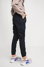 Детские джинсовые брюки карго CODE-D зауженные на манжетах с большими карманами GEN 8000095 фото №6