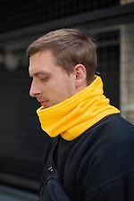 Warm fleece buf with yellow drawstring Without 8048095 photo №2