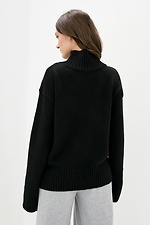 Черный шерстяной свитер с высоким горлом  4038096 фото №3