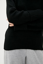 Чорний вовняний светр із високим горлом  4038096 фото №4