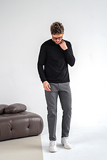 Мужская футболка с длинным рукавом Long sleeve Черный Teamv 8034096 фото №2