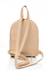 Маленький женский рюкзак из качественного кожзама бежевого цвета SamBag 8045096 фото №7