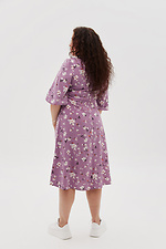 Dress with puff sleeves in purple floral print. Garne 3041097 photo №7