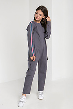 Gray denim overalls with long sleeves and large pockets GEN 8000097 photo №3
