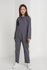 Gray denim overalls with long sleeves and large pockets GEN 8000097 photo №12