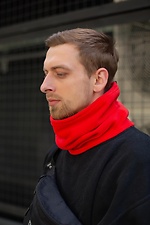 Warmer Fleece-Buf mit rotem Kordelzug Without 8048097 Foto №2