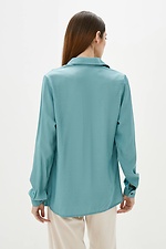 Классическая рубашка KAELI мятного цвета на пуговицах Garne 3037098 фото №3