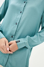 Klassisches, mintfarbenes Button-Down-Hemd von KAELI Garne 3037098 Foto №4