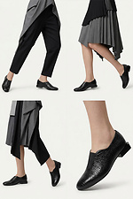 Schwarze Lacklederschuhe mit Knittereffekt und Elastikeinsatz  4207098 Foto №7