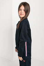 Black denim overalls with long sleeves and large pockets GEN 8000098 photo №9