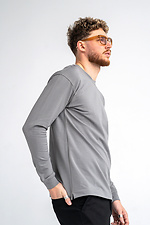 Чоловіча футболка з довгим рукавом Long sleeve Сірий Teamv 8034098 фото №5