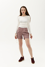 Bodycon-Pullover aus SAKEE-Rippstrick mit seitlichen Zugbändern Garne 3040100 Foto №2