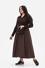 Платье ELIS коричневое Garne 3044100 фото №4