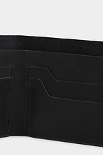 Маленький кожаный кошелек черного цвета на кнопке Garne 3300100 фото №3
