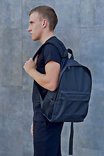 Black large backpack with external pocket and laptop compartment HOT 8035100 photo №3