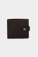 Small brown leather wallet with button Garne 3300101 photo №1