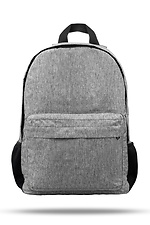 Szary duży plecak z zewnętrzną kieszenią i przegrodą na laptopa HOT 8035101 zdjęcie №1