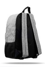 Gray large backpack with external pocket and laptop compartment HOT 8035101 photo №2