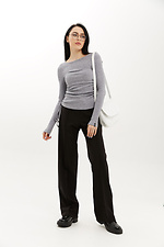 Bodycon-Pullover aus SAKEE-Rippstrick mit seitlichen Zugbändern Garne 3040102 Foto №2