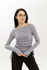Bodycon-Pullover aus SAKEE-Rippstrick mit seitlichen Zugbändern Garne 3040102 Foto №4