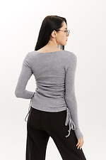 Bodycon-Pullover aus SAKEE-Rippstrick mit seitlichen Zugbändern Garne 3040102 Foto №6