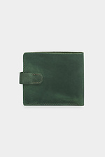Маленький шкіряний гаманець зеленого кольору на кнопці Garne 3300102 фото №2