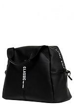 Large duffel bag in black faux leather SamBag 8045102 photo №6
