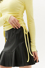 Bodycon-Pullover aus SAKEE-Rippstrick mit seitlichen Zugbändern Garne 3040103 Foto №6