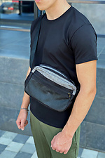 Rectangular zip messenger shoulder bag with external pocket HOT 8035103 photo №5