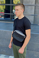 Rectangular zip messenger shoulder bag with external pocket HOT 8035103 photo №6