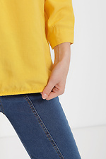 Желтая хлопковая блуза YELLOW с планкой на пуговицах Garne 3040104 фото №9