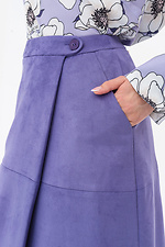 Замшевая юбка на запах фиолетового цвета Garne 3042104 фото №6