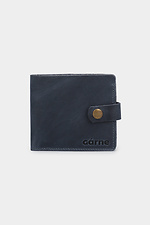 Маленький кожаный кошелек на кнопке синего цвета Garne 3300104 фото №1
