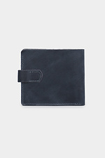 Маленький шкіряний гаманець на кнопці синього кольору Garne 3300104 фото №2