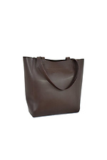 Women's chocolate color shopper bag Lucherino 4008104 photo №2