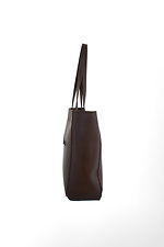 Women's chocolate color shopper bag Lucherino 4008104 photo №3