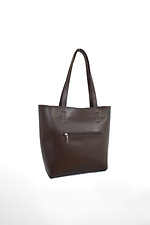 Women's chocolate color shopper bag Lucherino 4008104 photo №4