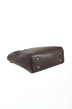 Women's chocolate color shopper bag Lucherino 4008104 photo №5