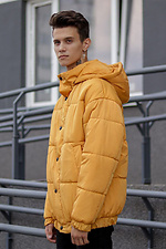 Зимняя дутая куртка пуховик оверсайз оранжевого цвета VDLK 8031104 фото №3