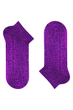 Krótkie fioletowe skarpetki z błyszczącym lureksem SOX 8041104 zdjęcie №1