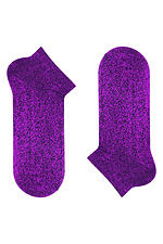 Short purple socks with shiny lurex SOX 8041104 photo №1