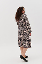 Шелковое платье SELESTA пудрового цвета с полосатым принтом Garne 3041105 фото №8