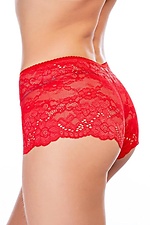 Women's red lace mid-rise shorts ORO 4027105 photo №2