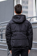 Короткая дутая куртка оверсайз на зиму с капюшоном VDLK 8031105 фото №3