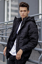 Короткая дутая куртка оверсайз на зиму с капюшоном VDLK 8031105 фото №4