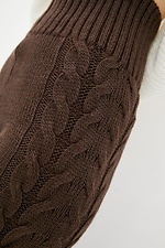 Wool-blend high-rise warm knitted leggings with braids  4038106 photo №4