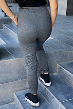 Knitted sweatpants with a high rise and drawstring HOT 8035106 photo №3